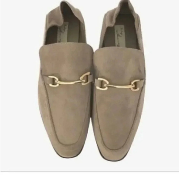 Vintage Havana Beige Suede Slip Gold Hardware Mules/Slides size 8 NWOT - Picture 2 of 8